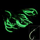 20/30Pcs Steel Barbed Glitter Glow In the Dark Fishing Hooks Fish Catch Tackles