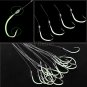 20/30Pcs Steel Barbed Glitter Glow In the Dark Fishing Hooks Fish Catch Tackles
