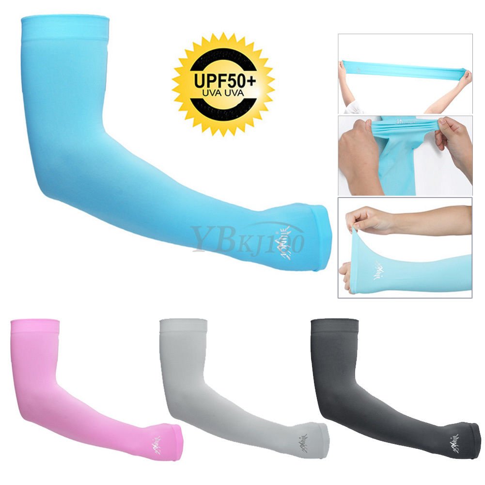 Breathable Cooling Athletic Skin Arm Sleeves Sun Protective UV Cover Golf Sports