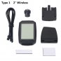 Bicycle Wireless Wired LCD Waterproof Cycle Bike Computer Odometer Speedometer E