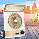 2-in-1 Solar Power Rechageable Camping Cool Fan Light Tent LED Lantern Cooler