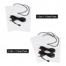 2pcs/4pcs White Carbon Fiber Car Heated Seat Heater Pads Kit w/ Round Switch EL