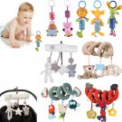 Musical Plush Crib Stroller Baby Pram Bed Rattle Hanging Rabbit Star Toy Animal
