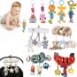Musical Plush Crib Stroller Baby Pram Bed Rattle Hanging Rabbit Star Toy Animal