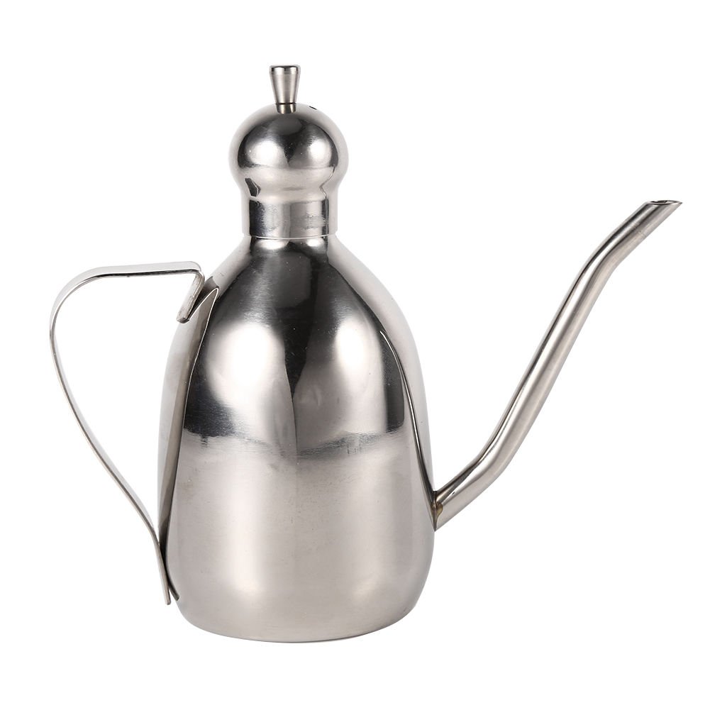 Olive Oil Dispenser Vinegar Bottle Pour Spout Can Bottle Pot Kitchen Cook Silver