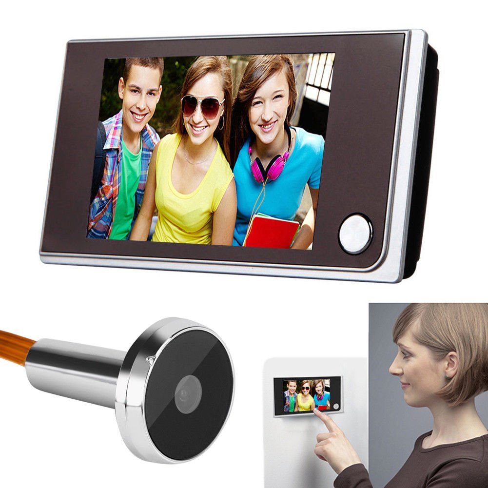 3.5" Mini LCD Digital Peephole Viewer Door Eye Doorbell Video Monitor Camera
