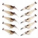 10Pcs 5CM Shrimp Soft PVC Prawn Lure Tackle Bait Saltwater Bass Fishing Lures