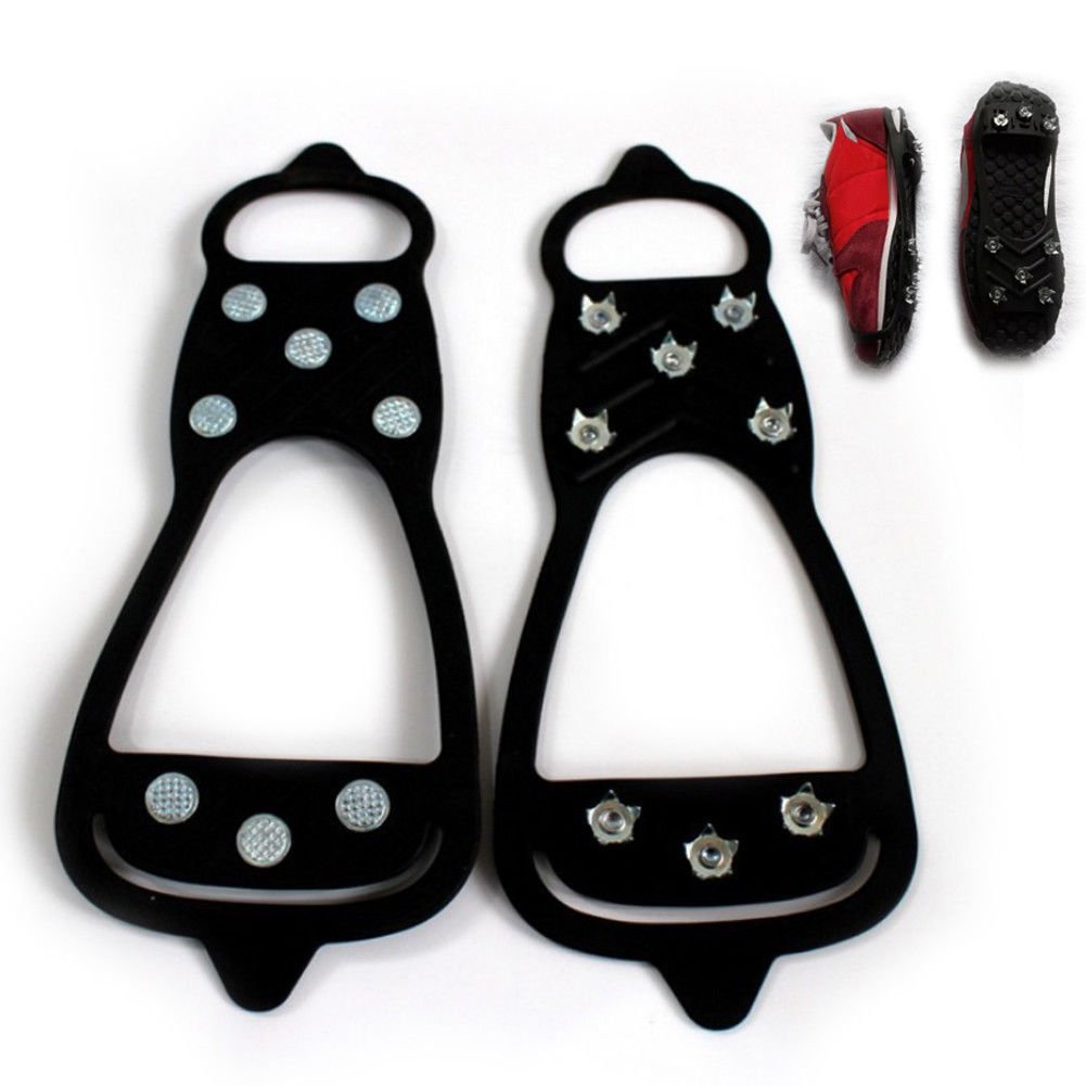 Universal 8-Teeth Ice Snow Shoes Spikes Claws Boots Crampon Anti-slip Grippers