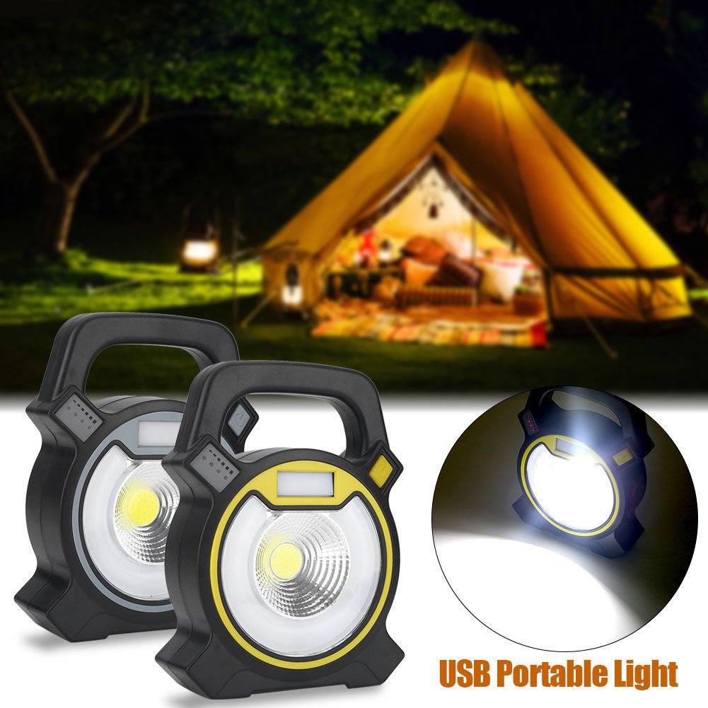 30W COB LED Work Light Flashlight w/ Hanging Hook Outdoor Garden Emergency Lamp