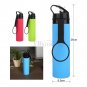 Lightweight Travel Collapsible Silicone Flex Water Bottle Foldable Hiking 600ML
