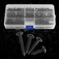 200X Round Head Self-tapping Screw Accessories Screw Assortment Kit Bolt Black
