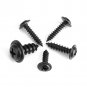 200X Round Head Self-tapping Screw Accessories Screw Assortment Kit Bolt Black