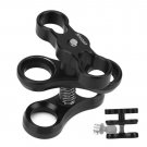Aluminum Alloy Dual Holes Diving Light Butterfly Clip Clamp Mount For Gopro