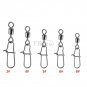 210pcs Brass Barrel Swivel With Interlock Snap Tackle Connector 2# 4# 5# 6# 8#