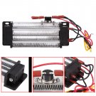 AC 220V 500W Element Heater Electric Ceramic Thermostatic Insulated PTC Heating