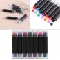 7pcs Ink Pad Pens 2 In 1 Portable Rubber Stamps DIY Scrapbooking Hand Card Craft