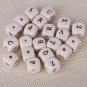 100Pcs 10mm Mixed Alphabet Letter Cube Square Wooden Spacer Beads Craft DIY coi