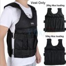 New Adjustable 20-50kg Black Vest Jacket Exercise Fitness Training Waistcoat