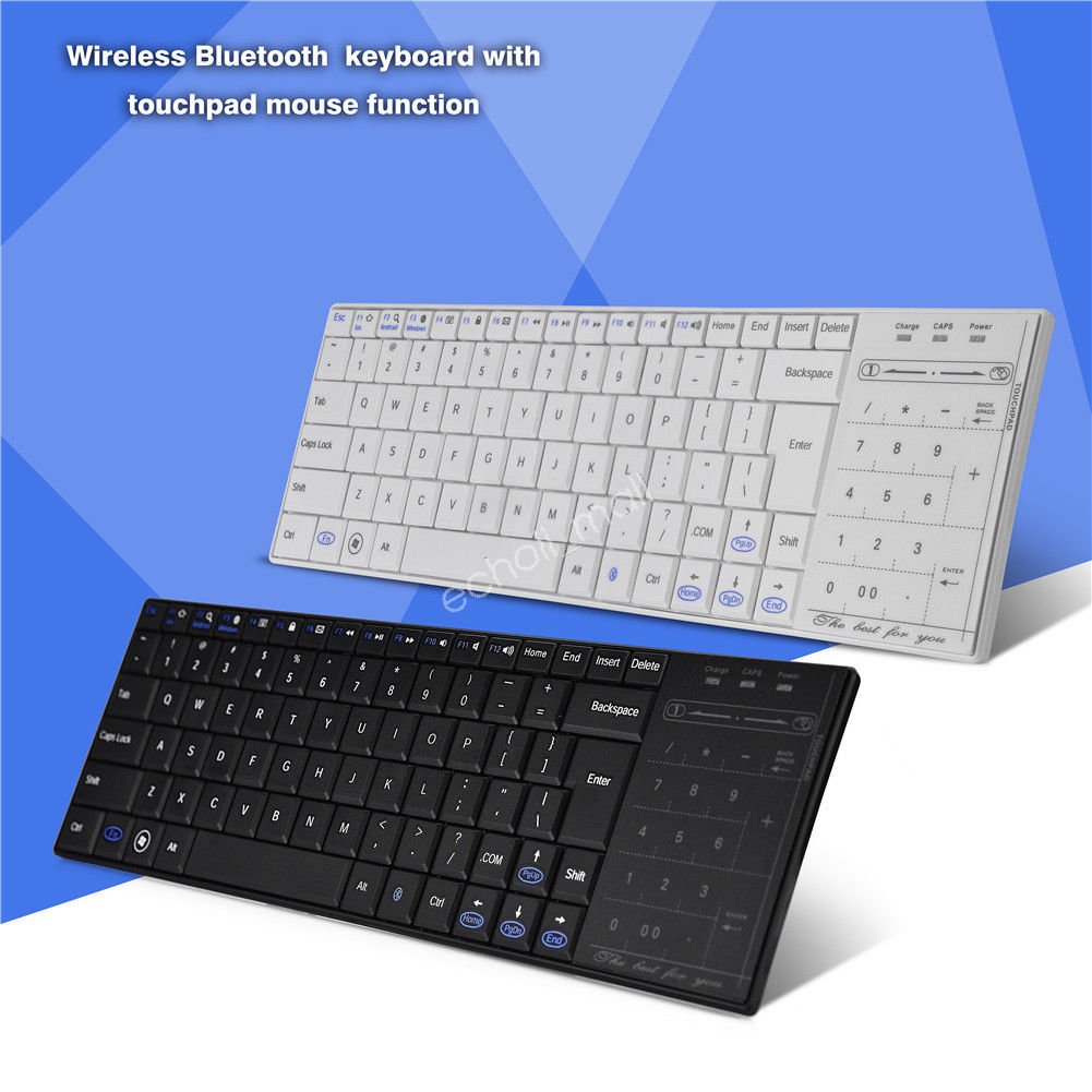 Wireless Bluetooth Keyboard w/ 2 in 1 Numeric Key Touchpad Mouse For iOS/Android