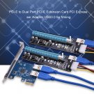 Stable USB 3.0 PCI-E Express Extender Riser Card Adapter 2 Ports Extension Card