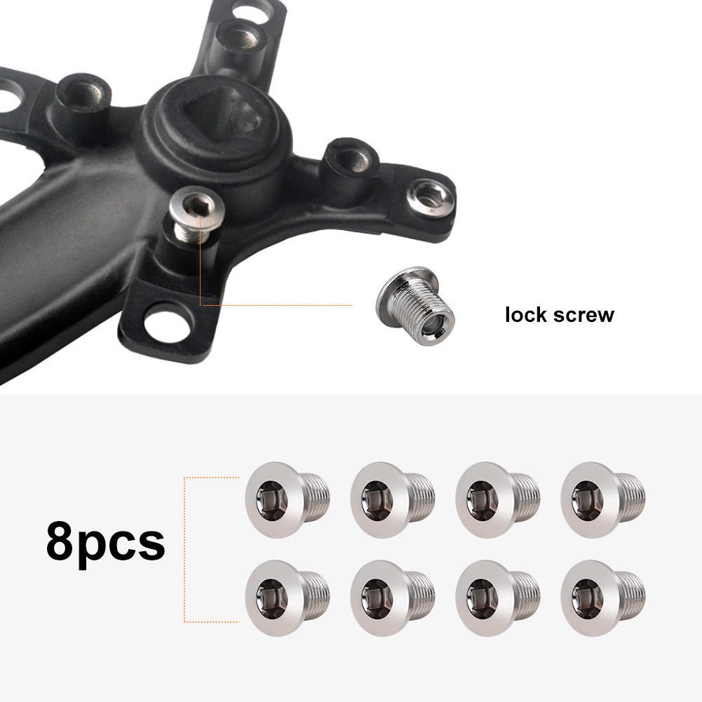 8Pcs/Pack Mountain Road Bicycles Chain Wheel Crankset Locking Screws Bolts Parts