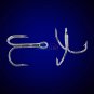 20pcs Fishing Hooks Treble High-Carbon Steel Fish Hook 2# Tackle w/Box 4 Colors