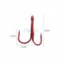 20pcs Fishing Hooks Treble High-Carbon Steel Fish Hook 2# Tackle w/Box 4 Colors