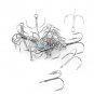 20pcs Fishing Hooks Treble High-Carbon Steel Fish Hook 2# Tackle w/Box 4 Colors