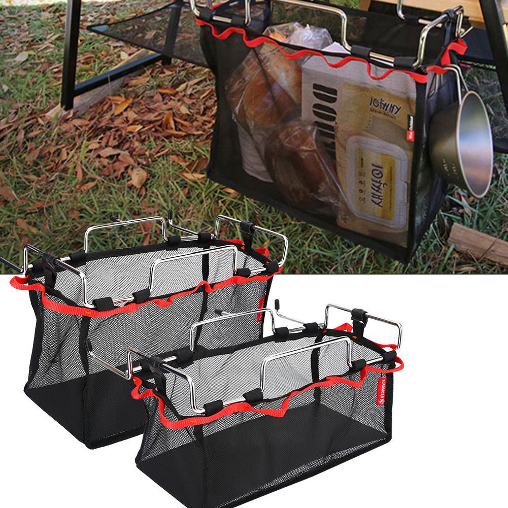 Trash Steel Frame Kitchen Rubbish Net Bag Hanger Stand Rack Outdoor Home Storage