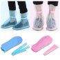 PVC Kids Children Waterproof Fold Rain Boots Cover Wellies Overshoes Transparent