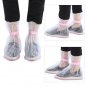 PVC Kids Children Waterproof Fold Rain Boots Cover Wellies Overshoes Transparent