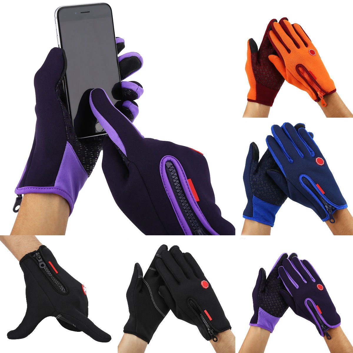 Men Women Windproof Winter Ski Bicycle Cycling Warm Hiking Sports Touch Glove EM