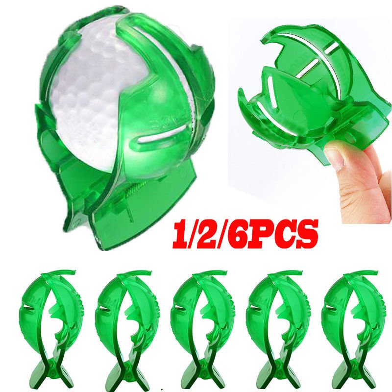 6PCS Golf Ball Line Clip Liner Marker Template Draw Alignment Marks Putting Aids