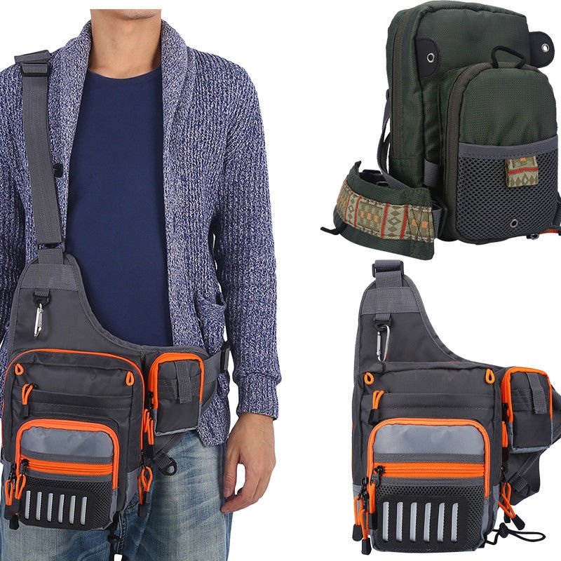 Quality waterproof Fishing Bag Multi Function Waist Bag Pack Shoulder Sling Bag