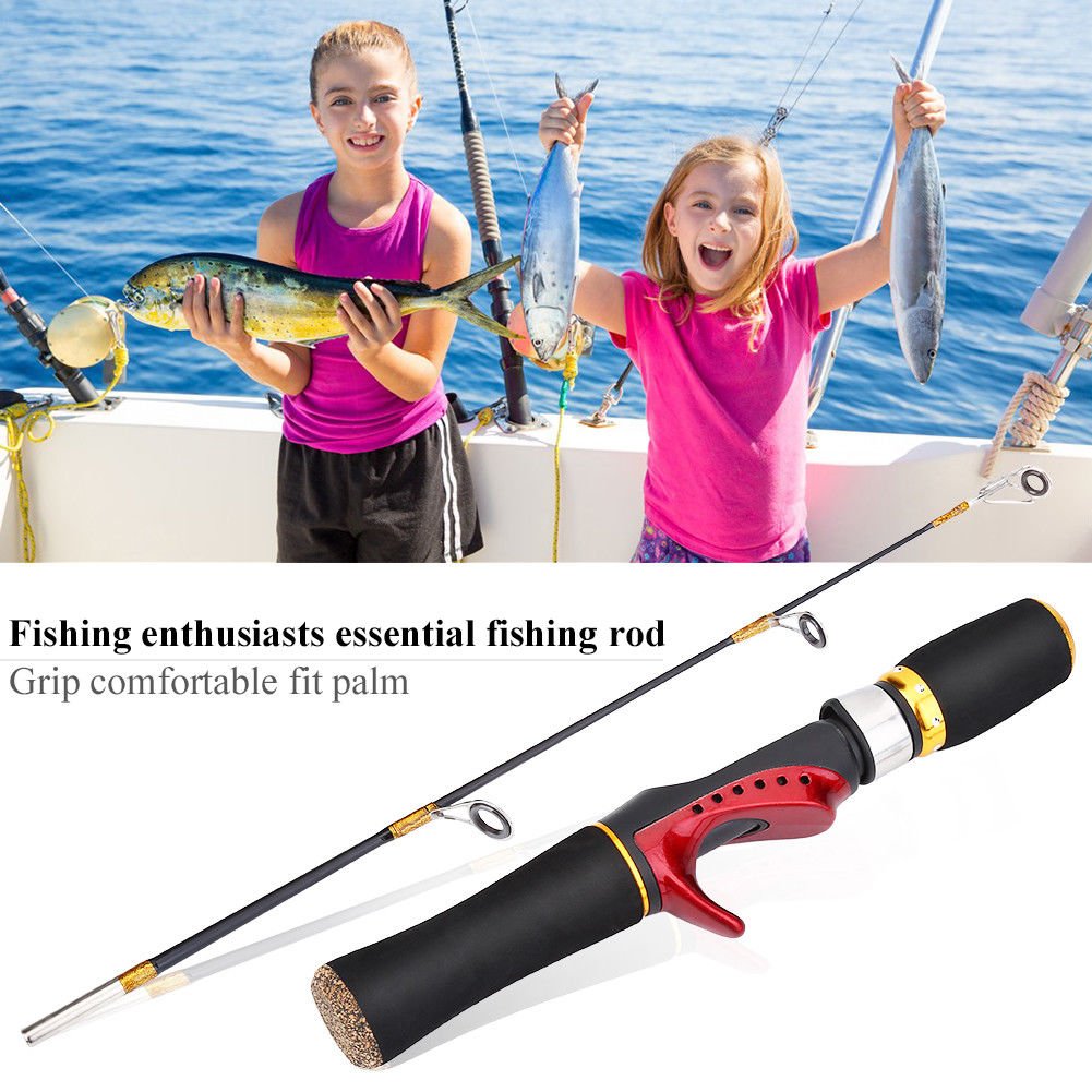 54cm Fishing Rod Ice Fishing Rod Winter Fishing Pole Tool 2 Sections Lightweight