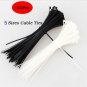 5 Sizes100pcs Network Nylon Plastic Zip Trim Wrap Cable Loop Ties Wire Self-Lock