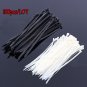5 Sizes100pcs Network Nylon Plastic Zip Trim Wrap Cable Loop Ties Wire Self-Lock
