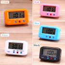LCD Digital Time & Date Alarm Clock Stop Snooze With Night Light Vehicle Decor