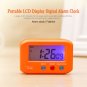 LCD Digital Time & Date Alarm Clock Stop Snooze With Night Light Vehicle Decor