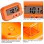 LCD Digital Time & Date Alarm Clock Stop Snooze With Night Light Vehicle Decor
