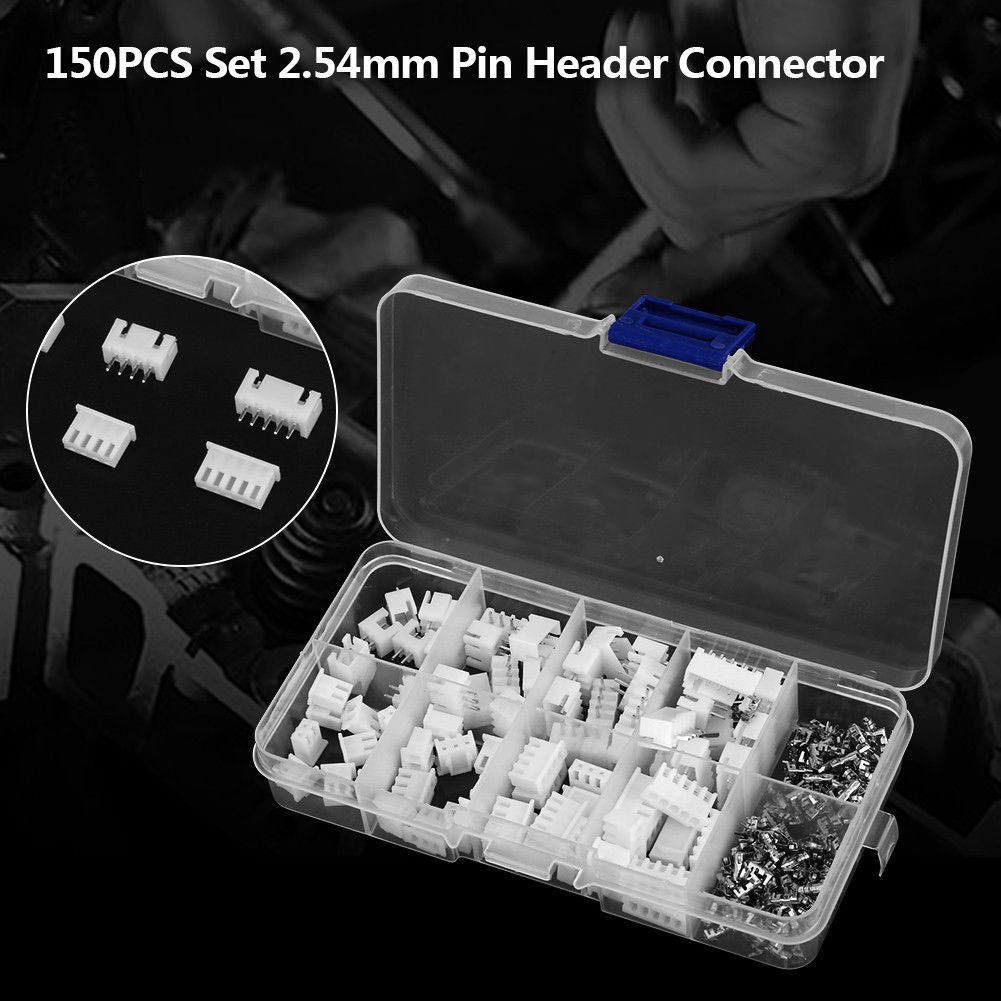 40 sets 2p 3p 4p 5 pin 2.54mm Pitch Terminal Housing Header Connector Wire EM