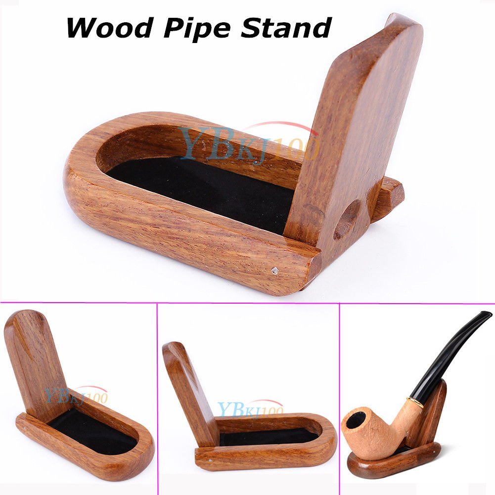 Hot Durable Wood Wooden Collapsible Cigar Tobacco Smoking Pipe Stand Rack Holder