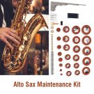 Alto Sax Repair Set Sax Saxophone Pads+Sax Springs+Screws for Musical Parts