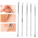 5Pcs Double-end Stainless Steel Blackhead Acne Pimple Needle Skin Care Tool Set