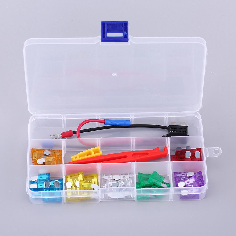 28pcs 5A-35A Assortment Standard Blade Fuse Set Car Truck Motorcycle Fuses Kit