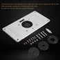 Aluminum Router Table Insert Plate w/4 Rings+Screws for Woodworking Benches