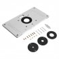 Aluminum Router Table Insert Plate w/4 Rings+Screws for Woodworking Benches