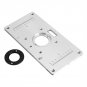 Aluminum Router Table Insert Plate w/4 Rings+Screws for Woodworking Benches