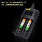 Dual Slot US Plug Battery Charger For Li-ion 18650 26650 AA AAA Lithium Battery