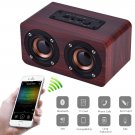 Wooden Wireless Bluetooth Speaker 3D Dual Horn Hands-free Loudspeakers TF/AUX